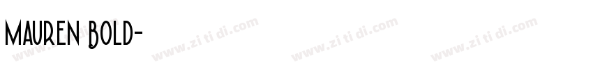 Mauren Bold字体转换